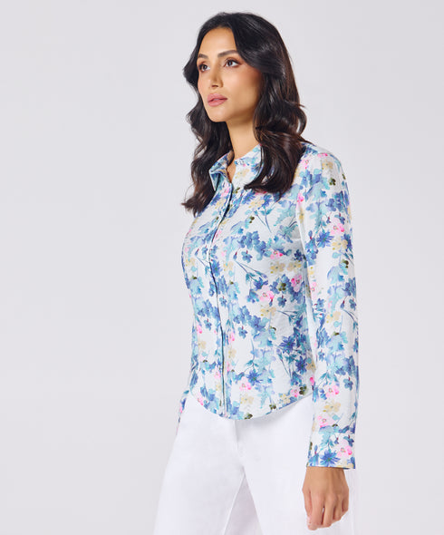 Breezey Blue Printed Shirt